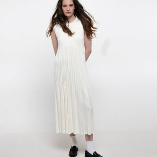 'Jakarta' Long Knitted Dress in White