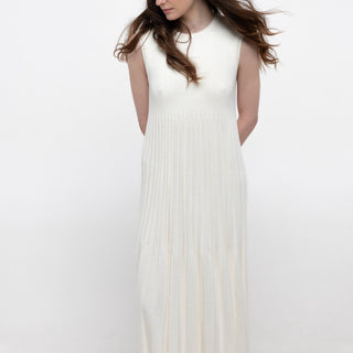 'Jakarta' Long Knitted Dress in White