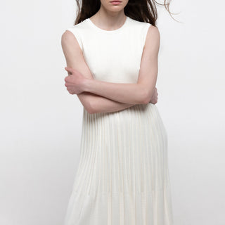 'Jakarta' Long Knitted Dress in White