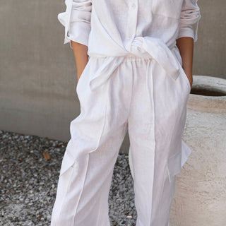 Linen women cargo pants