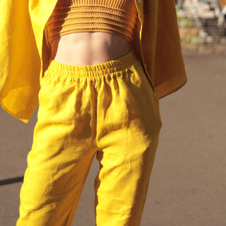 Linen Pants in Yellow “June”