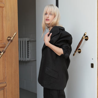 Black linen jacket