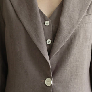 Details linen women blazer