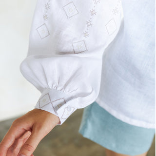 Embroidery details on sleeves